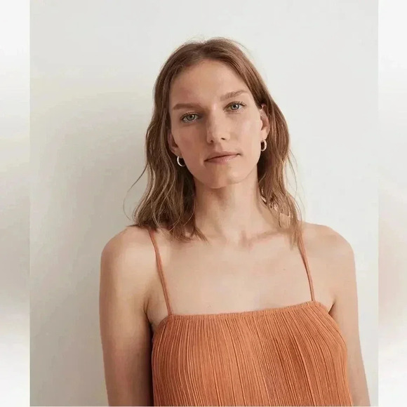 Madewell The Goldie Dress in Plissé Sunset Haze 6 NWT - Picture 4 of 11